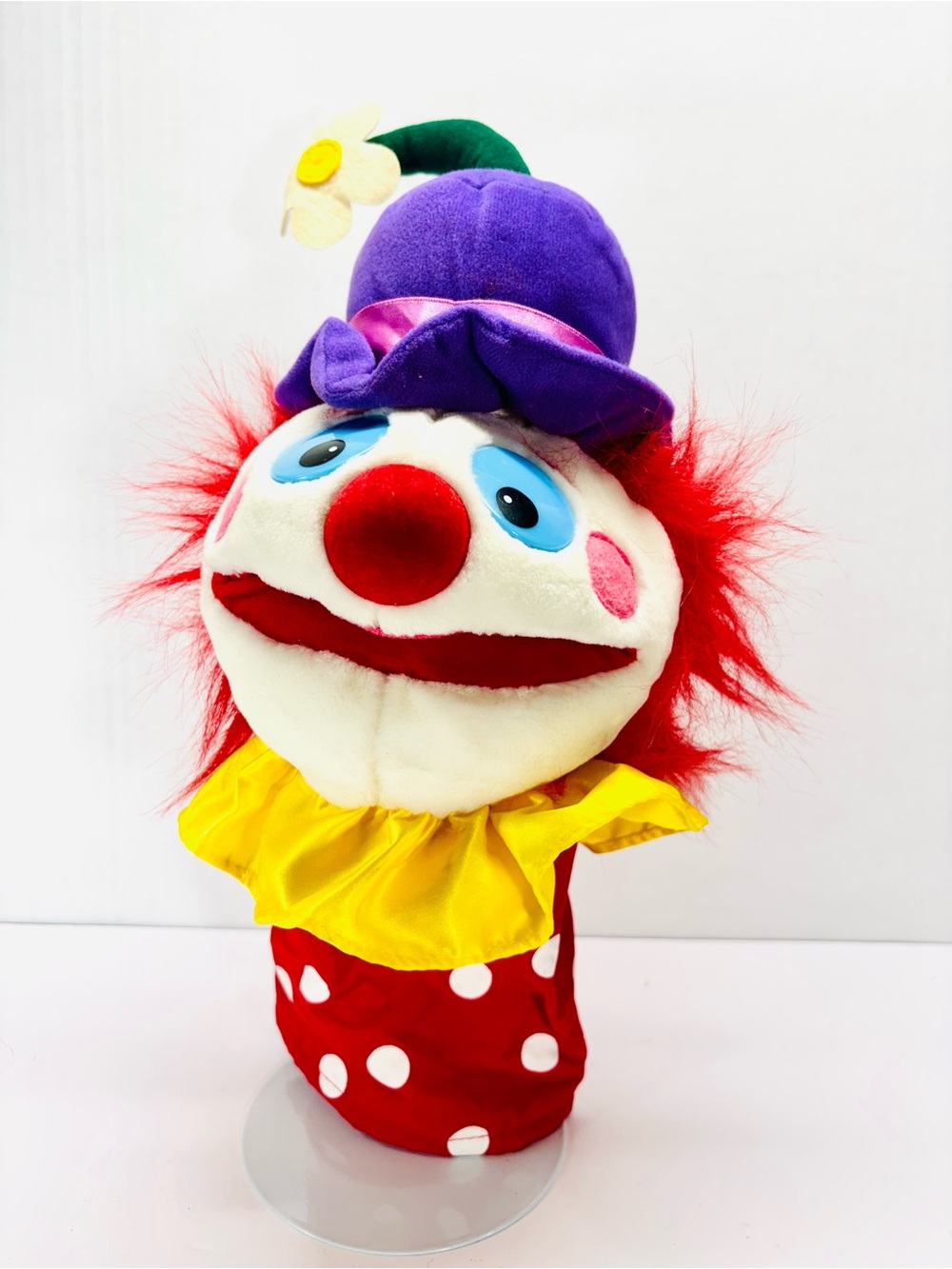 Dakin Circus Clown Hand Puppet 1993 12" Plush Toy